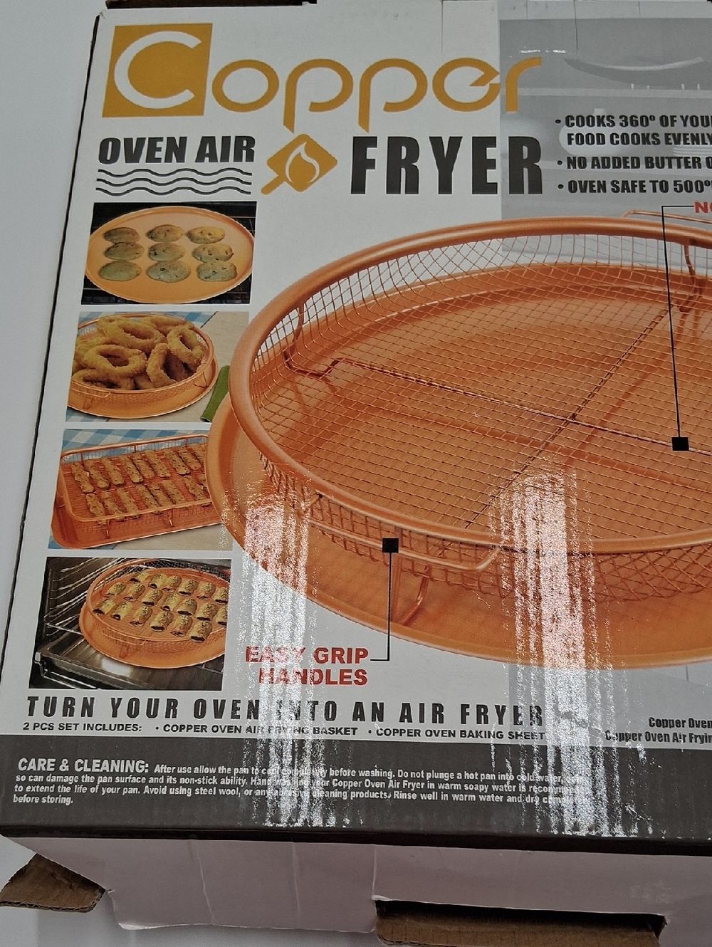 Copper Oven Air Fryer Baking Sheet Round - Picture 7 of 11